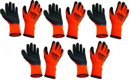 Scan Thermal Latex Coated Gloves - L (Size 9) (Pack 5) £15.99